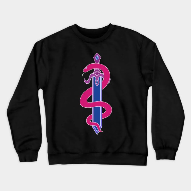 Sword and Snake (Bisexual Colors) Crewneck Sweatshirt by inatorinator